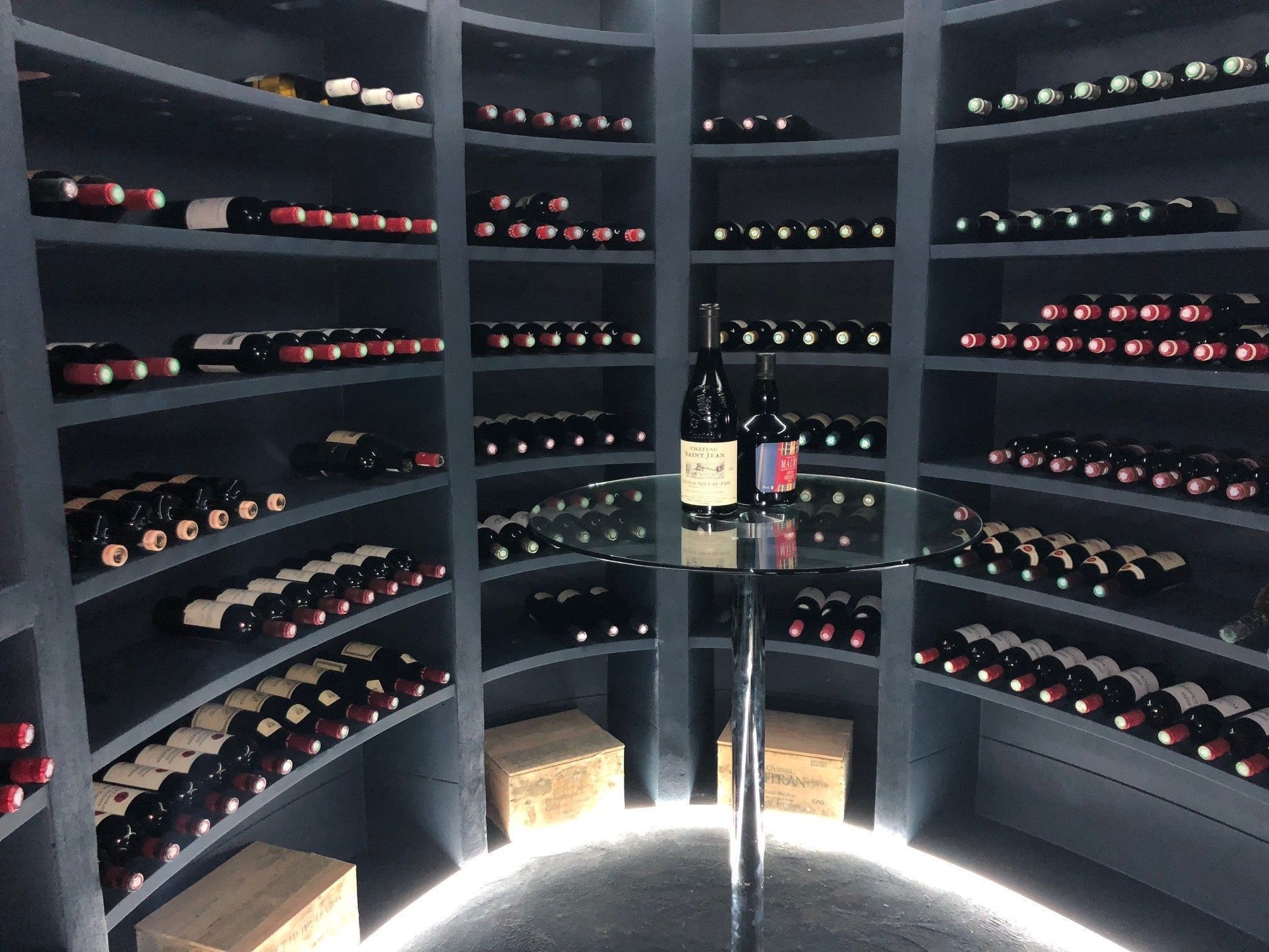 Interior of wine cellar 